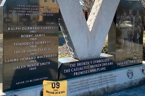 For 2023 the Vietnam Memorial on the grounds of the Hart County Courthouse in Hartwell is included as one of Georgia’s seven memorials.