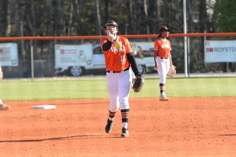 Junior pitcher Gracie Cook took the mound against Cherokee in the 18-3 loss on April 12.