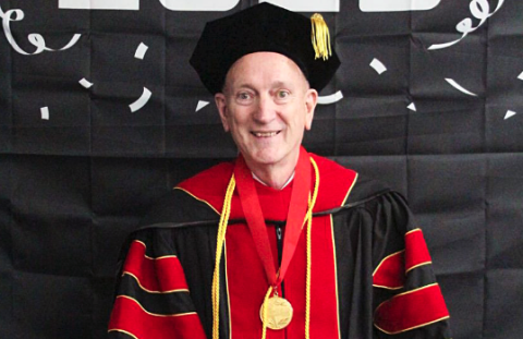 Dan Bailey received his doctoral degree in theology in a ceremony Saturday at Abundant Life Baptist Church in Hartwell.