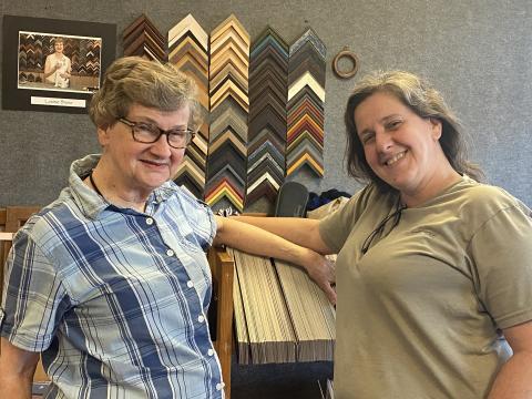 Louise (left) and Sharon Bisso have worked together at Elsie Bee Originals since 2003. Sharon will celebrate Louise this Sunday for Mother’s Day. 