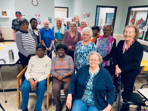 St. Andrew’s Grant to Hart County Senior Center was presented to Senior Center Activities Director Linda Campel and some of the participants in the senior center’s programs.  