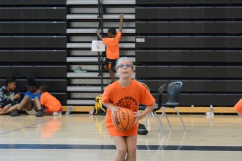 Mattie Weathers won the hot-shot competition for her age group and was also named camper of the week. 