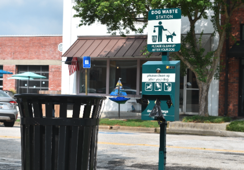 Main Street has installed three Dog Waste Stations in Downtown Hartwell, with plans to add three more. 