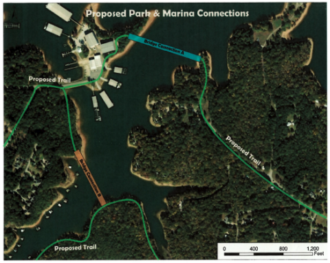 Connectivity is the name of the game, and a new proposed pedestrian bridge would link Hartwell Lakeside Park to Hartwell Marina. The bridge is part of a proposed regional trail system, through a partnership with Hart Archway Partnership that would connect Downtown Hartwell with Lake Hartwell. 
