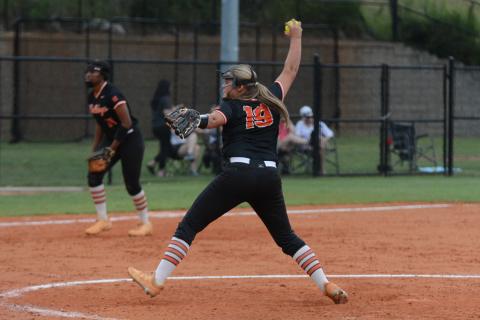 Freshman pitcher Chesnee Strickland pitched and also went 2 for 3 driving in the lone run in the Lady Dogs 10-1 loss to Jackson County on Aug. 8.