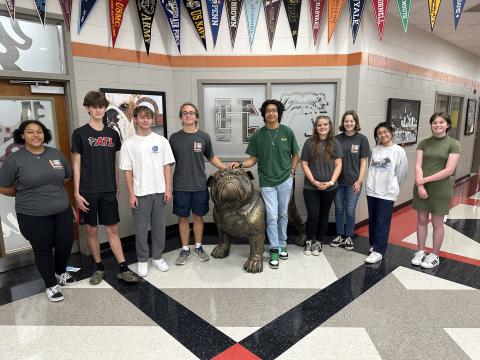 Hart County High School students, who received national academic honors during the 2022-2023 school year, from left to right, Jada Phelps, Jackson Daniel, Joshua Fleming, Cayson Fechner, Gael Albarran, Abigail Luney, Adeline McCurley, Catherine Nguyen, and Macy Robinson (Not pictured: Isabella Chitwood).