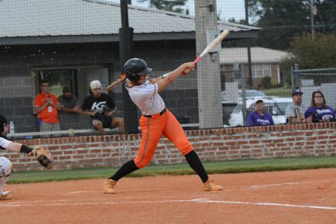 Sophomore infielder Madi Bennett goes 2-3 with a run in the 10-4 loss to Monroe Area in the region opener Sept. 5.