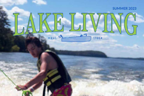 Brandi Brown of Elberton captured this photo of her son, Rylan Brown, wakesurfing with Dunk, a mini-Australian shepherd, on Memorial Day 2023 at Clarks Hill Lake. Brown’s photo was featured on the cover of the summer edition of Lake Living magazine.