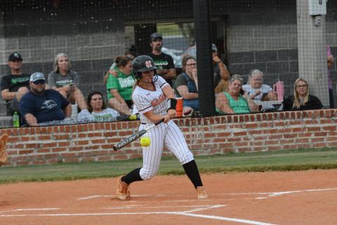 Pictured from left is senior outfielder Allie O’Bannon who made first team All-Region.