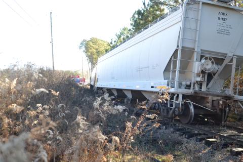 Bad weather caused a train to derail on the Hartwell Railroad Company’s rail line on Bowersville Hwy. Dec. 11