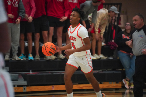 Senior guard Jashon Gaines led the Dogs in scoring against Oglethorpe as he tallied 16 points in the home win versus the Patriots of Oglethorpe County on Dec. 9, 52-49.