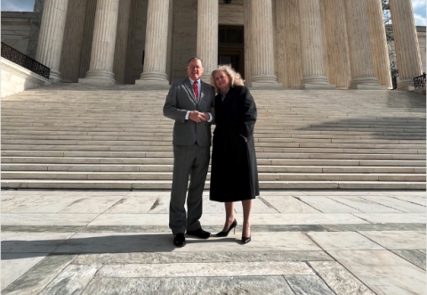 Richard Campbell (left) and wife Amy Campbell at the U.S. Supreme Court