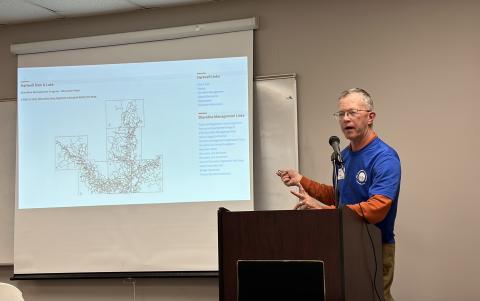 Lake Hartwell Association vice-president Terry Jackson addresses priorities. 