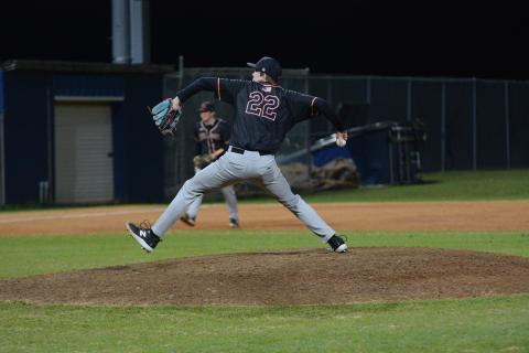 Senior pitcher Avery Strickland picked up the win on the mound as he allowed two runs on six hits and struck out 11 batters in the 10-4 win against rival Elbert County on Feb. 19.