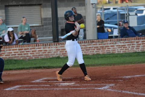 Freshman second baseman Carly Dutton goes 3-3 in the 12-6 win over East Jackson.