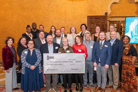 Officials from the city of Hartwell and the Hart County Community Theatre traveled to Atlanta to accept a community grant from the fabulous Fox Theatre. 