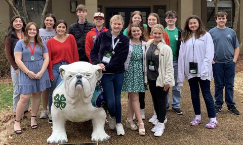 Jr/Sr DPA Group front row (from left to right): Katie Sanders, Landry Wheless, Lily Graham, Claire Hoy, Zoey Hill, and Ashleigh Jones. Back row (from left to right): Lexie Wheless, Emma Shiflet, Tyler Bowers, Case Cothran, Alexandria LeBar, Adrianna Pennington, Eli Alewine, and Lukas Smith.
