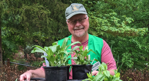 Master gardener and longtime garden curator, Robert Meaders. 