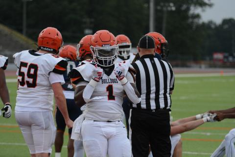 Running backs rising sophomore Faustino Rangel and rising senior Timothy Newton (pictured) both had rushing touchdowns in the 2024 Spring Game versus Habersham Central.
