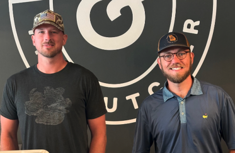 Jonathan Tatum (left) and Ryan Winne, owners of The Farmer and the Butcher. 