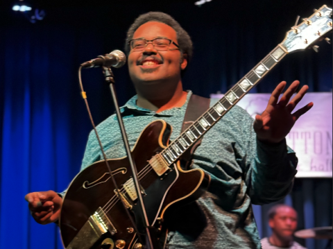 Blues guitarist D.K. Harrell performed at High Cotton Music Hall in Hartwell June 21. 