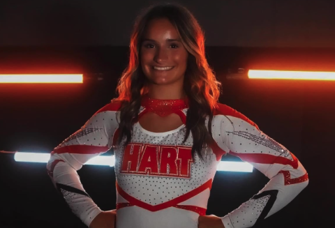 Pictured is senior HCHS Competition Cheerleader Bree Dickerson as her and MaKenna Seawright made the Top 30 for the GCCA Cheerleader of the Year. Both will compete in Columbus, Ga. on Aug. 3. Photo by Lexie Wheless.