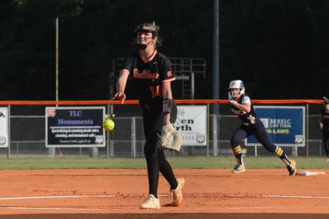 Junior pitcher Emma Mitchell pitched three innings in relief in the 10-0 loss on Aug. 27.