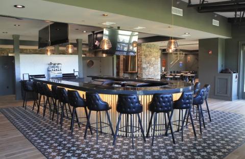 The bar area at Whispering Irons at Cateechee Ranch, which is open to the public with no extra fee. 