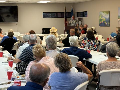 Army Corps of Engineers Chief Ranger Jason Whiting addressed the Hart County Property Owners Association Sept. 16.