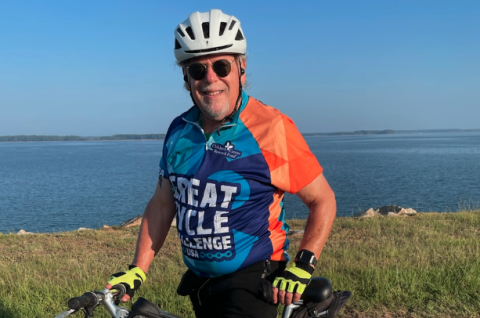 Raymond Gilbert will ride 400 miles this month on his bicycle through Hart County as he works with the Children’s Cancer Research Fund to raise money for pediatric cancer. 