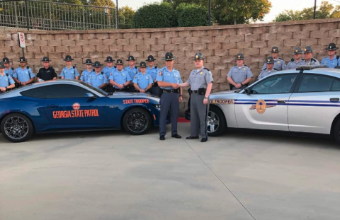 Hart County High School was the site of the Hands Across the Border traffic enforcement campaign Aug. 28. The Hartwell Police Department and the Northeast Georgia Traffic Enforcement Network hosted the final stop in the campaign which kicks off every year leading up to Labor Day weekend. 