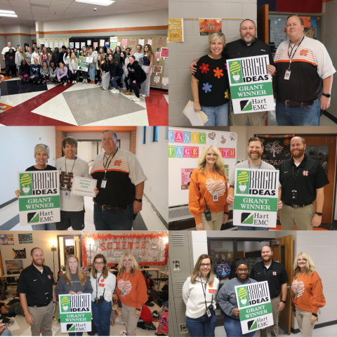 Teachers and students from Hart County Middle and High Schools were rewarded with a Bright Ideas grant from Hart EMC. 
