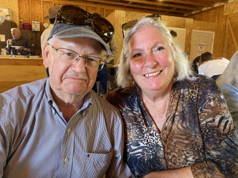 A very likeable surprise was meeting Doug and Terry Dent at Branded Cowboy Church. Doug’s sister, Marie, and I were high school classmates.