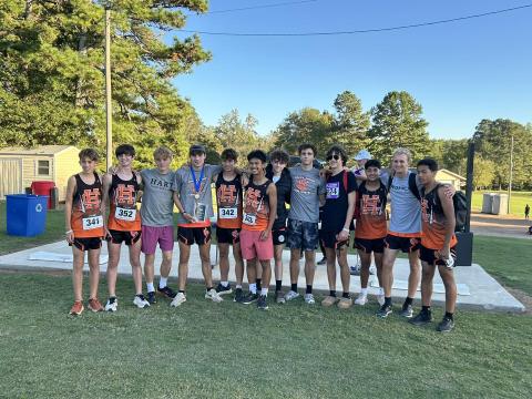Pictured is the HCHS boys cross country team as they placed third overall in the 5th Annual Kent Kramer Classic at Athens Christian School on Oct. 10.