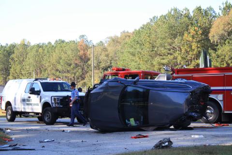 A three-car accident on Bowersville Hwy. Tuesday afternoon shut down traffic in both directions coming in and out of Hartwell, and sent one victim to the hospital. 