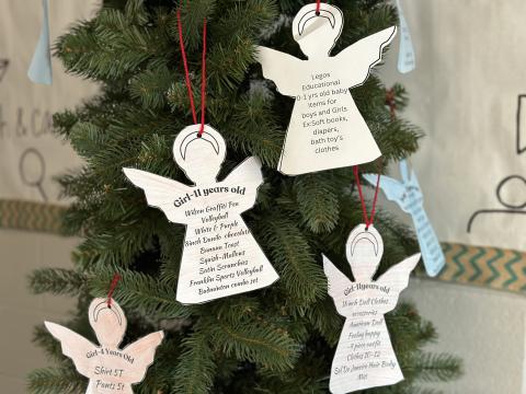 The Angel Tree project in Mrs. List’s classroom at Hart County High School.