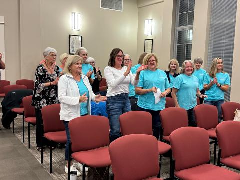 During the Nov. 4 City Council meeting, Main Street volunteers gave a standing ovation after Hartwell received the Georgia Exceptional Main Street (GEMS) designation. 
