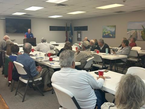 A great crowd was on hand for the Lake Hartwell Association’s annual meeting at Hartwell’s Adult Learning Center. 