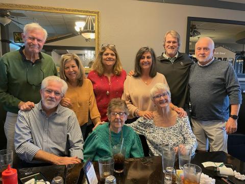 Columnist Greg Cullum (seated far left) attended a family reunion lunch following a trip to Greenville’s Costco. 