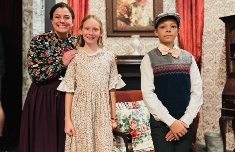 Liza McCurley Dickson as Winifred Banks, Allie Holden as Jane Banks, Lance Shaffer, Jr. as Michael Banks in the Hart County Community Theatre’s production of Mary Poppins back in December.