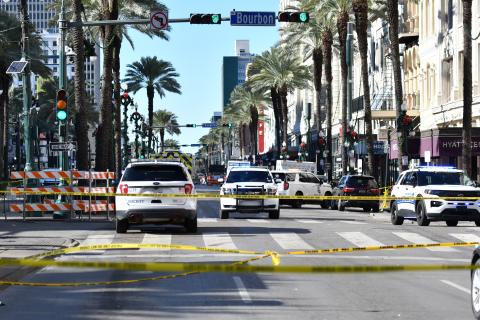 Four hundred officers have responded in relief to the recent attack on Bourbon Street in New Orleans that killed 15 people and injured dozens more on the morning of Wednesday, Jan. 1. (Photo by Wade Cheek/CNI News Service)
