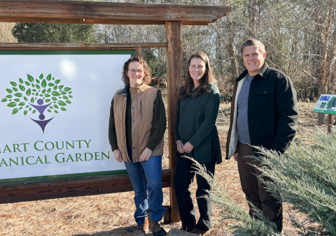 New board members for the Hart County Botanical Garden include (L-R) Vice President Maggie Jackson, President Lauren Peacock and Co-Director Jesse Merkley. 
