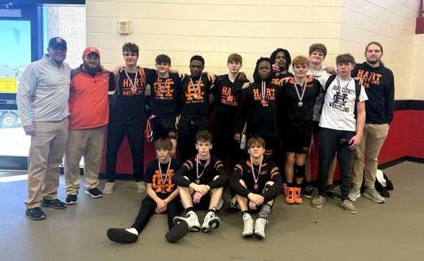 Pictured are all 12 Mat Dogs who advanced to Sectionals after making it out of the Area Traditionals at Stephens County High School on Feb. 1. 