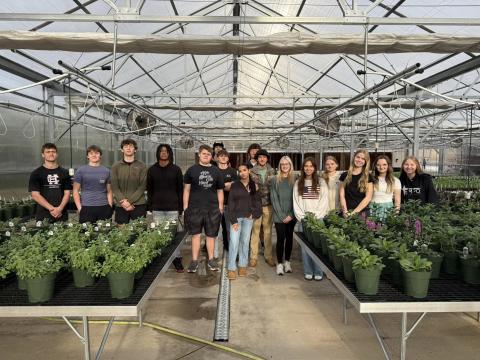 Pictured are Horticulture students in Mrs. Anna Smith’s class at Hart County High School, who helped grow plants and prepare for the annual sale. (Photo/Grayson Williams)
