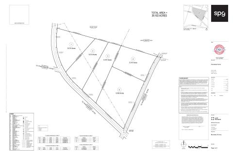 The Hart County Board of Commissioners approved a Level III subdivision set for the intersection of Clay Brown and Friendship roads during Tuesday night's meeting. The development is set to include five tracts on 29.103 total acres. It is classified as a Level III subdivision as all tracts are greater than five acres but less than 9.99 acres. (Map provided from the Hart County Board of Commissioners)