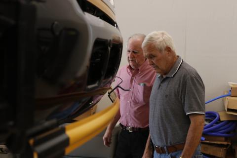 Pictured (L-R) are community members Ed Cleveland and David Fleming. (Photo/Adriana Cascio)