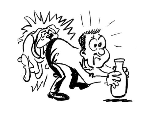 In his final days, this is one of the cartoons that I shared with my dad. He loved telling his grandchildren about his working on Shedd’s Dairy milk-delivery truck when he was a kid. One morning, Mrs. Roswell Majette’s bulldog bit him between his back pockets. He always laughed and said, “The doctor painted my behind with Mercurochrome and charged me $3. It took me three weeks to pay the bill.” (Submitted by NeSmith)