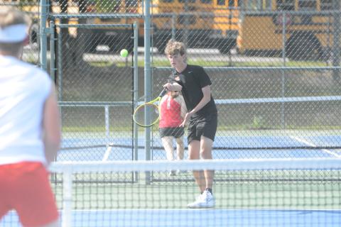 Senior boys tennis player, Jackson Daniel, makes the Top 7 for “Most Positive” Athlete for the Northeast Georgia Region. (Photo/Benjamin London)