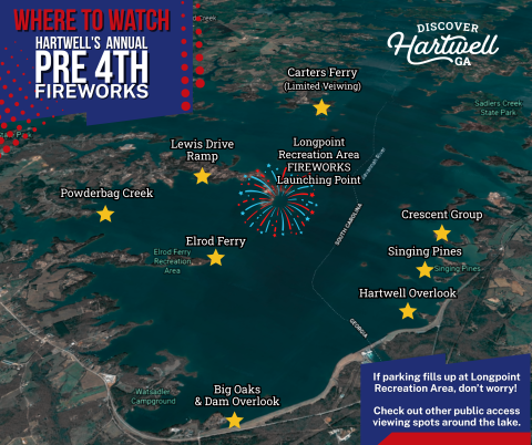 Where to watch Hartwell's annual Pre-4th fireworks