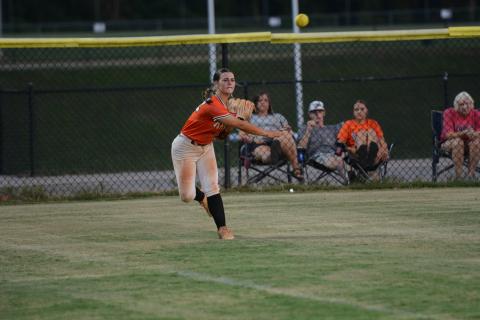 Pictured is rising junior Peyton McCollum who will both contribute to in the outfield during the 2025 season. (Photo/Benjamin London)